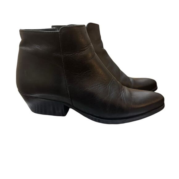 Thursday Boot Co | Women’s 7 | Black Leather | Pointed Toe Booties Block Heel - Picture 8 of 12